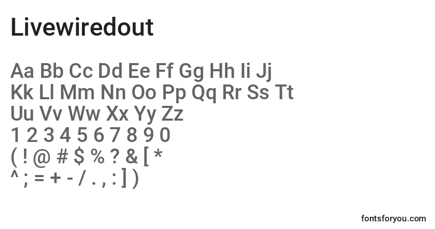 Fuente Livewiredout - alfabeto, números, caracteres especiales