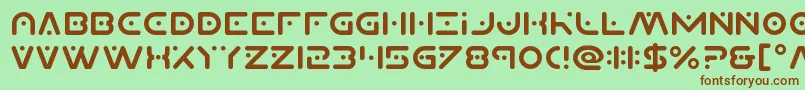 Planetxcompact Font – Brown Fonts on Green Background