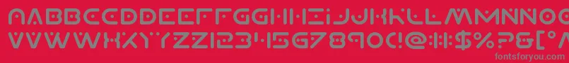 Planetxcompact Font – Gray Fonts on Red Background