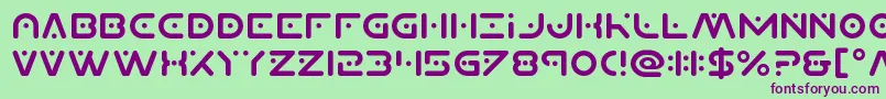 Planetxcompact Font – Purple Fonts on Green Background