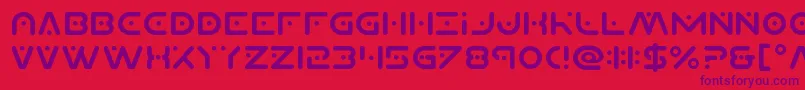 Planetxcompact Font – Purple Fonts on Red Background