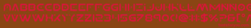 Planetxcompact Font – Red Fonts on Brown Background
