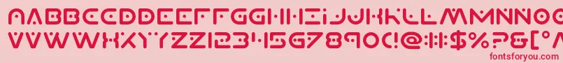 Planetxcompact Font – Red Fonts on Pink Background