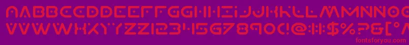 Planetxcompact Font – Red Fonts on Purple Background