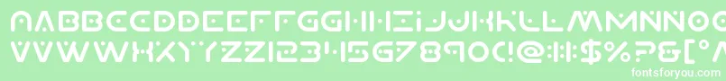 Planetxcompact Font – White Fonts on Green Background