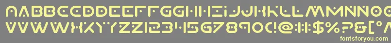 Planetxcompact Font – Yellow Fonts on Gray Background