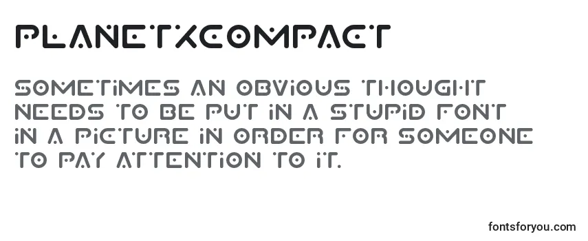 Обзор шрифта Planetxcompact