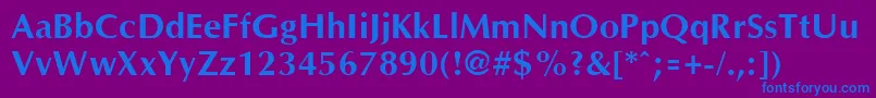 OptaneBold Font – Blue Fonts on Purple Background