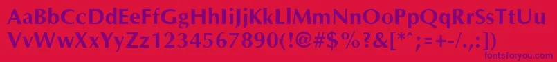 OptaneBold Font – Purple Fonts on Red Background