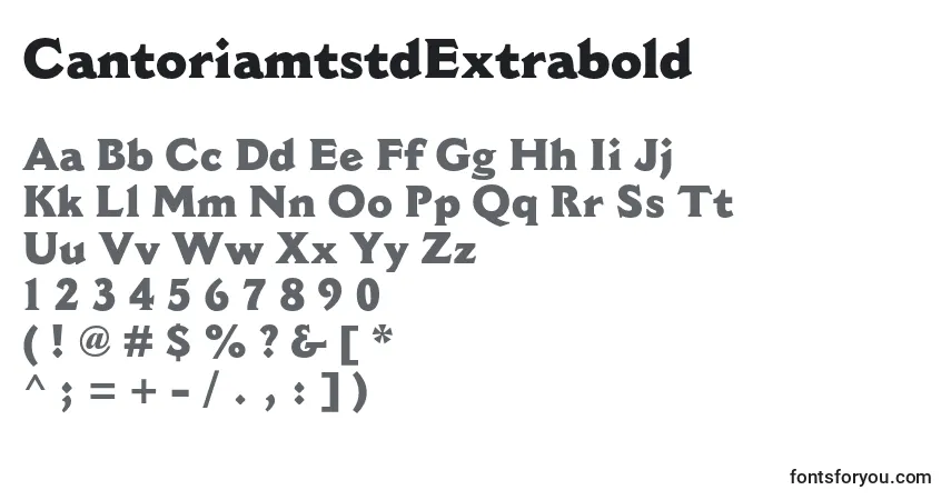 Schriftart CantoriamtstdExtrabold – Alphabet, Zahlen, spezielle Symbole