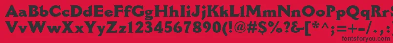 CantoriamtstdExtrabold Font – Black Fonts on Red Background