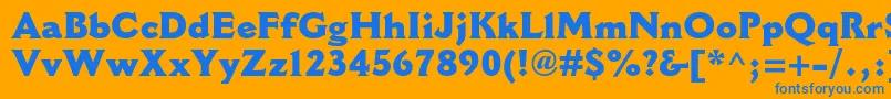 CantoriamtstdExtrabold Font – Blue Fonts on Orange Background