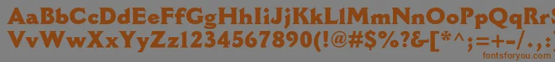 CantoriamtstdExtrabold Font – Brown Fonts on Gray Background