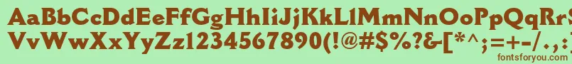 CantoriamtstdExtrabold Font – Brown Fonts on Green Background