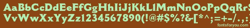 CantoriamtstdExtrabold Font – Green Fonts on Brown Background