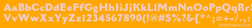 CantoriamtstdExtrabold Font – Pink Fonts on Orange Background