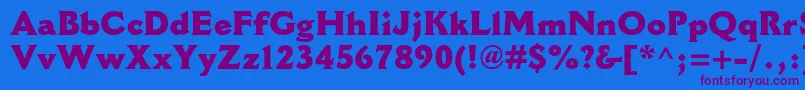 CantoriamtstdExtrabold Font – Purple Fonts on Blue Background