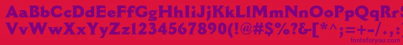 CantoriamtstdExtrabold Font – Purple Fonts on Red Background