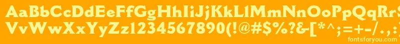 CantoriamtstdExtrabold Font – Yellow Fonts on Orange Background