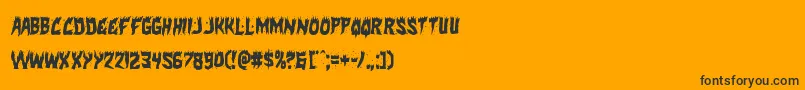 Hotkisscond-Schriftart – Schwarze Schriften auf orangefarbenem Hintergrund