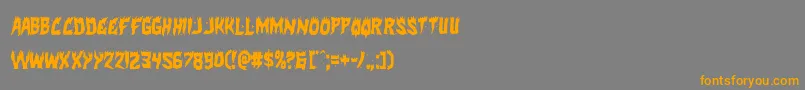 Hotkisscond Font – Orange Fonts on Gray Background