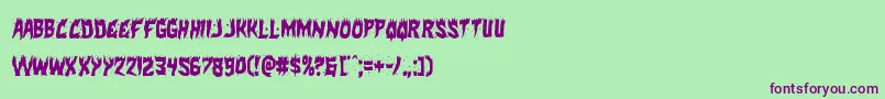 Hotkisscond Font – Purple Fonts on Green Background