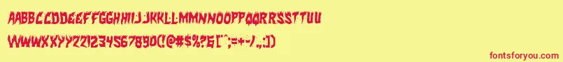 Hotkisscond Font – Red Fonts on Yellow Background