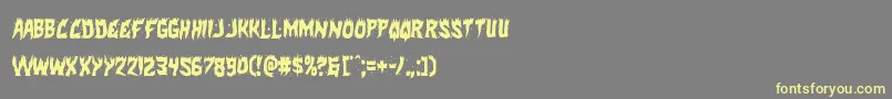 Hotkisscond Font – Yellow Fonts on Gray Background