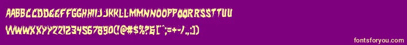 Hotkisscond Font – Yellow Fonts on Purple Background