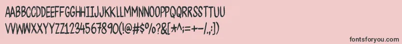 CheesegumDemo Font – Black Fonts on Pink Background