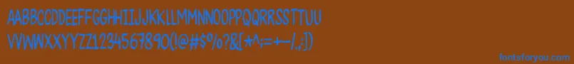 CheesegumDemo Font – Blue Fonts on Brown Background