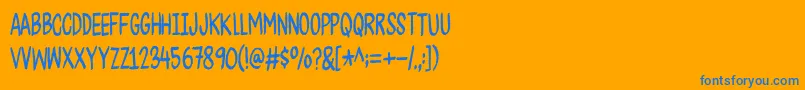 CheesegumDemo Font – Blue Fonts on Orange Background