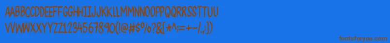 CheesegumDemo Font – Brown Fonts on Blue Background