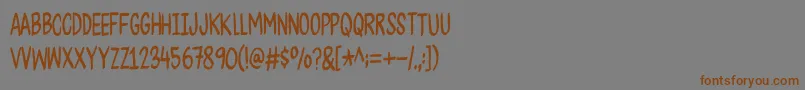 CheesegumDemo Font – Brown Fonts on Gray Background
