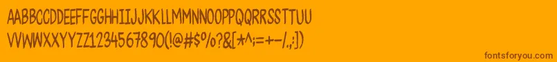 CheesegumDemo Font – Brown Fonts on Orange Background