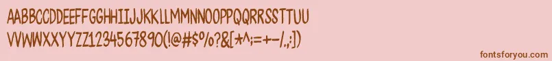 CheesegumDemo Font – Brown Fonts on Pink Background