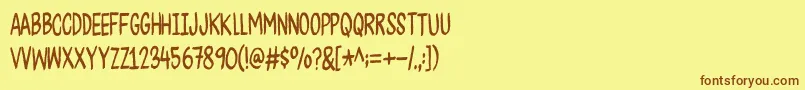 CheesegumDemo Font – Brown Fonts on Yellow Background