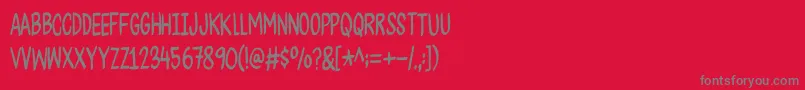 CheesegumDemo-Schriftart – Graue Schriften auf rotem Hintergrund