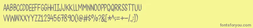 Шрифт CheesegumDemo – серые шрифты на жёлтом фоне