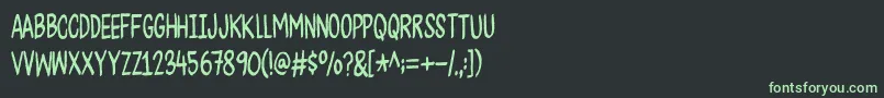 Шрифт CheesegumDemo – зелёные шрифты на чёрном фоне