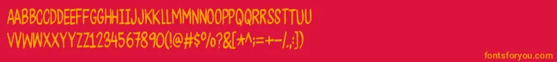 CheesegumDemo Font – Orange Fonts on Red Background