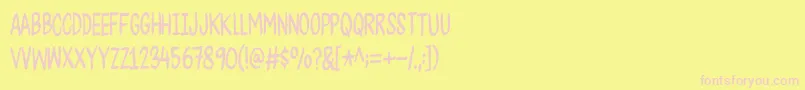 CheesegumDemo Font – Pink Fonts on Yellow Background