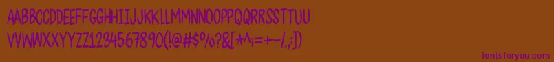 CheesegumDemo Font – Purple Fonts on Brown Background
