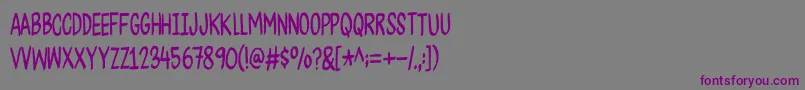 CheesegumDemo Font – Purple Fonts on Gray Background