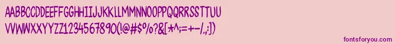 CheesegumDemo Font – Purple Fonts on Pink Background