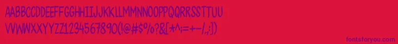 CheesegumDemo Font – Purple Fonts on Red Background