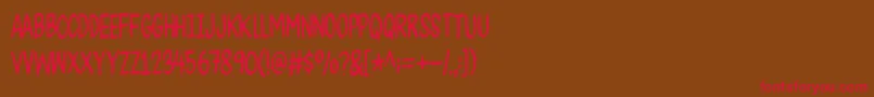 CheesegumDemo Font – Red Fonts on Brown Background