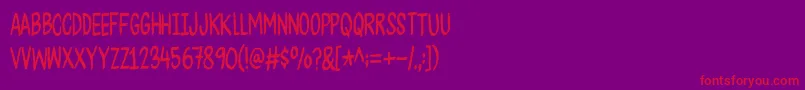 CheesegumDemo Font – Red Fonts on Purple Background