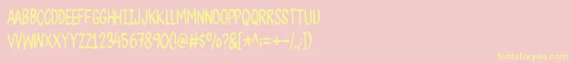 CheesegumDemo Font – Yellow Fonts on Pink Background