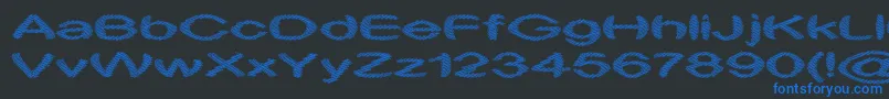 ObtuseTwo Font – Blue Fonts on Black Background